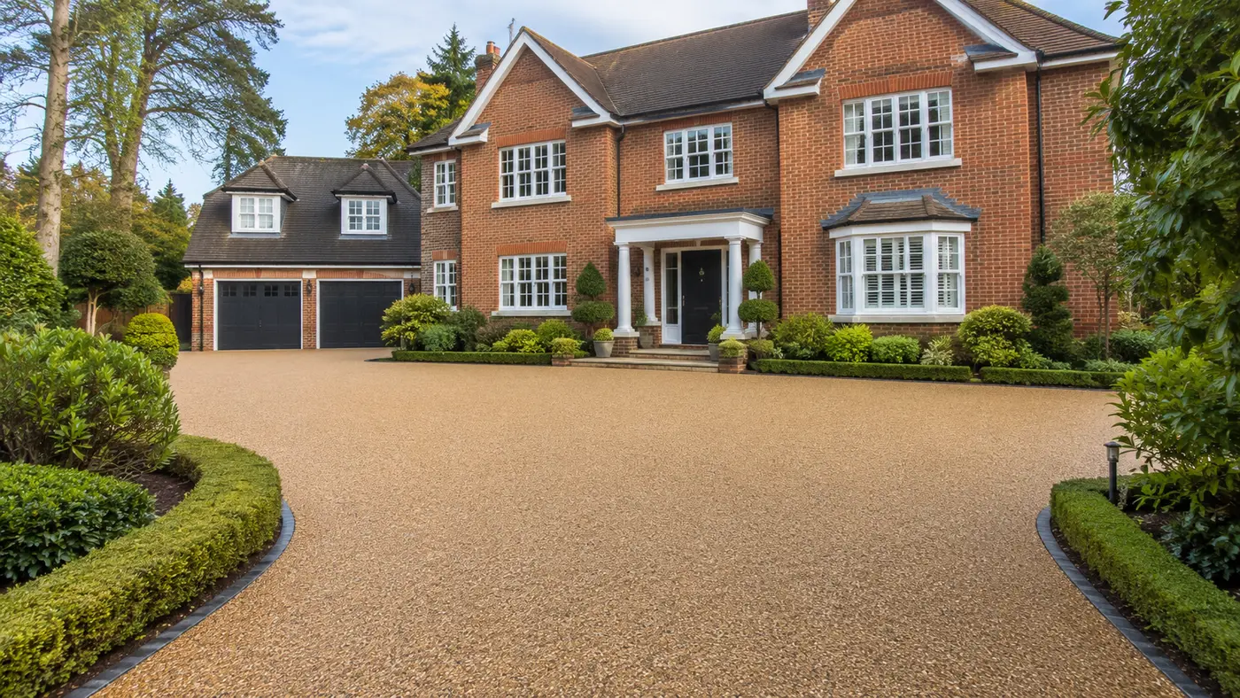 Executive home with a premium resin bound driveway in Ascot